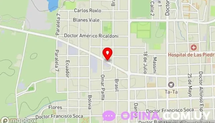 mapa de Consultorio Odontológico- Dra.Antonella Dini Clínica dental en Las Piedras