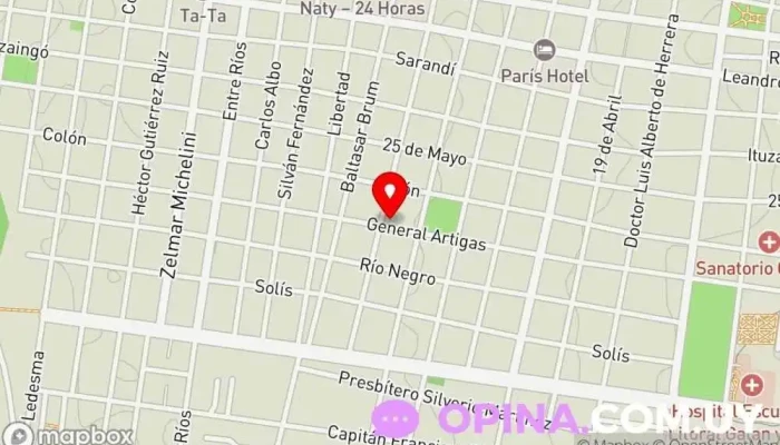 mapa de Consultorio Odontologico Álvaro Machi Clínica dental en Paysandú