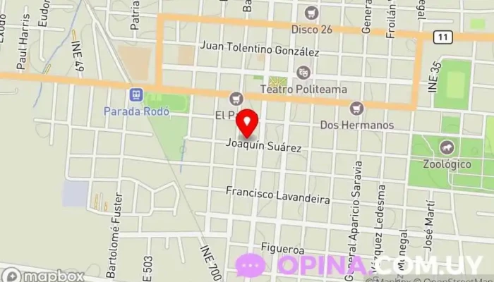 mapa de Consultorio Odontológico | Dra. Agustina González Clínica dental en Canelones