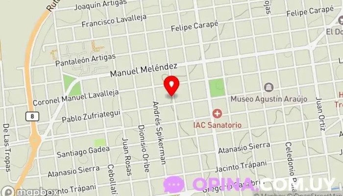 mapa de Consultorio odontologico dra Loraine Duran Clínica dental en Treinta y Tres