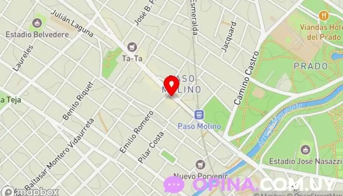 mapa de Consultorio Odontológico Dra. Nancy de los Santos Paso Molino Dentista en Montevideo