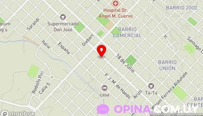 mapa de Consultorio Odontológico Dr.Gonzalo Cruz Odontólogo Dentista, Clínica dental en Fray Bentos