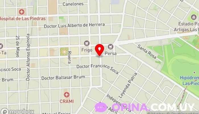 mapa de CONSULTORIO ODONTOLOGICO Clínica dental, Médico en Las Piedras