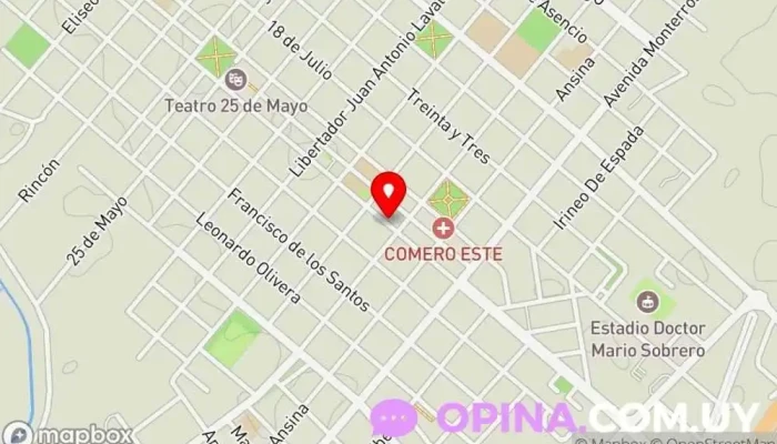 mapa de Consultorio Odontologico Clínica dental en Rocha