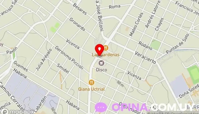 mapa de Consultorio Odontológico Clínica dental en Montevideo
