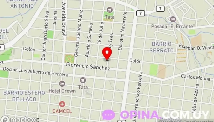 mapa de Consultorio Odontológico MeloDENT - Dra. María José Perdomo Clínica dental en Melo