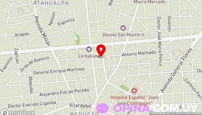 mapa de Consultorio Odontológico SALUD DENTAL MONTEVIDEO Prótesis dentales Ortodoncia Cirugías Implantes. Dentista Dentista, Clínica dental, Periodoncista de implantes dentales, Mecánico protésico dental, Ortodoncista, Dentista infantil, Prostodoncista en Montevideo