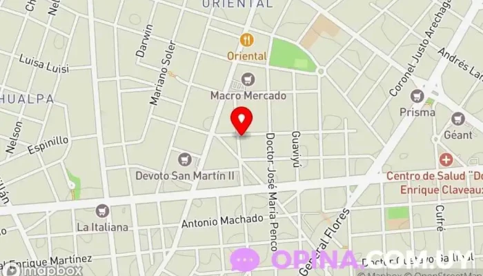 mapa de CONSULTORIO ODONTOLOGICO TU SONRISA Clínica dental en Montevideo