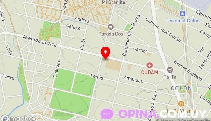 mapa de Consultorio Odontológico Verónica Veliz Clínica dental en Montevideo