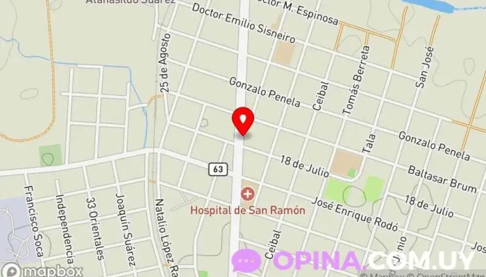 mapa de Consultorio Oftalmologico Florida Centro de oftalmología en San Ramón