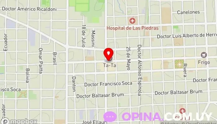 mapa de Consultorio Oftalmológico Integral Oftalmólogo en Las Piedras