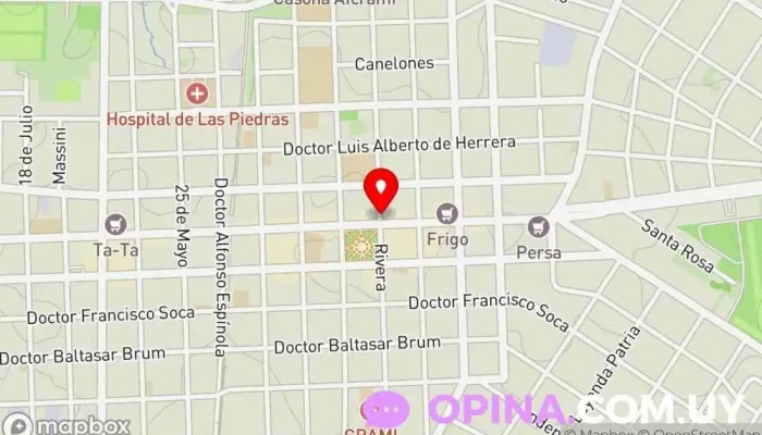 mapa de Consultorio Oftalmológico Las Piedras Oftalmólogo en Las Piedras