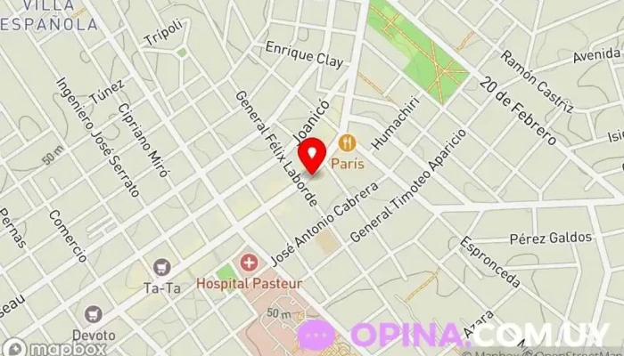 mapa de Consultorio Oftalmologico Unión Oftalmólogo en Montevideo