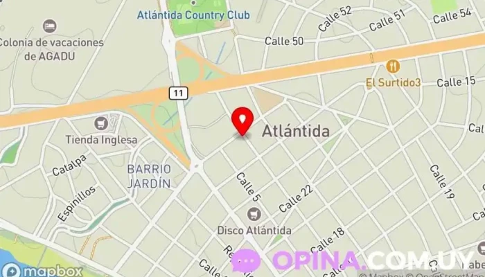 mapa de Consultorio P&C Oficina médica en Atlántida