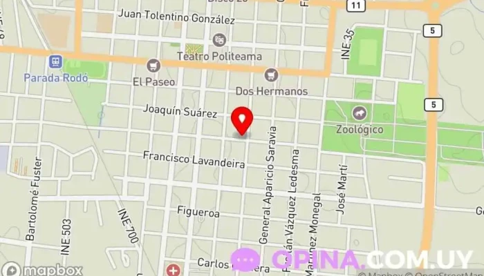 mapa de Consultorio Psicológico Centro de salud en Canelones