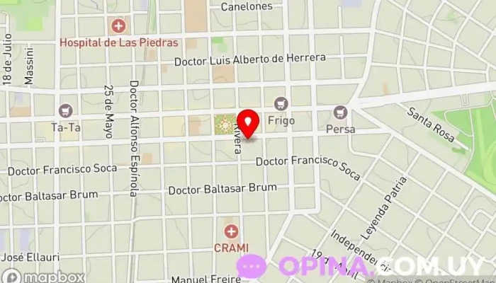 mapa de Consultorios Odontológicos Flores Clínica dental en Las Piedras