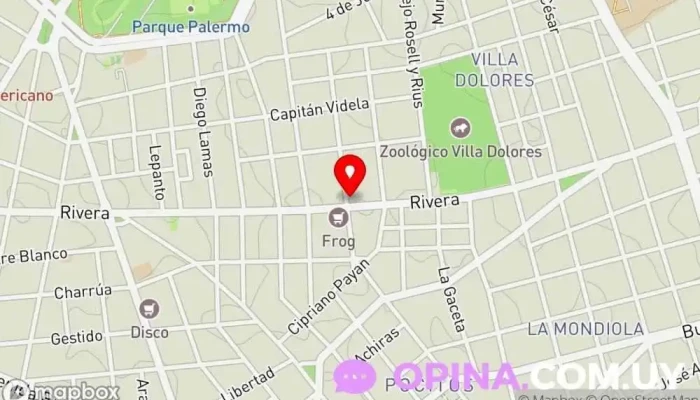 mapa de Consultorios y Ortopedia TCP - Casa central Podólogo en Montevideo