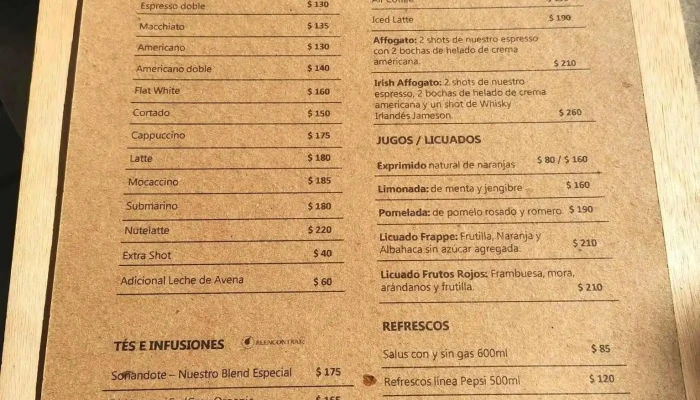 Contigo Sueno Menu - Montevideo