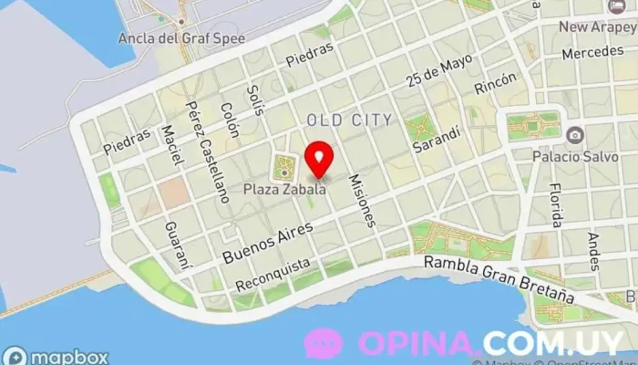 mapa de Cooperativa Bancaria Tienda general, Sala de banquetes, Tienda de artículos de camping, Perfumería, Juguetería en Montevideo