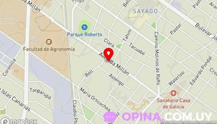 mapa de cooperativa codel Complejo de viviendas en Montevideo