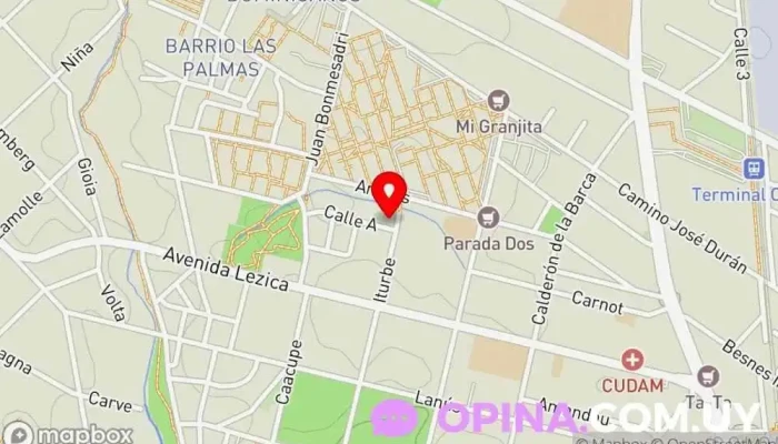 mapa de Cooperativa Covi Sae Sociedad de viviendas en Montevideo