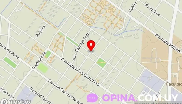 mapa de Cooperativas 4 De Enero Sociedad de viviendas en Montevideo