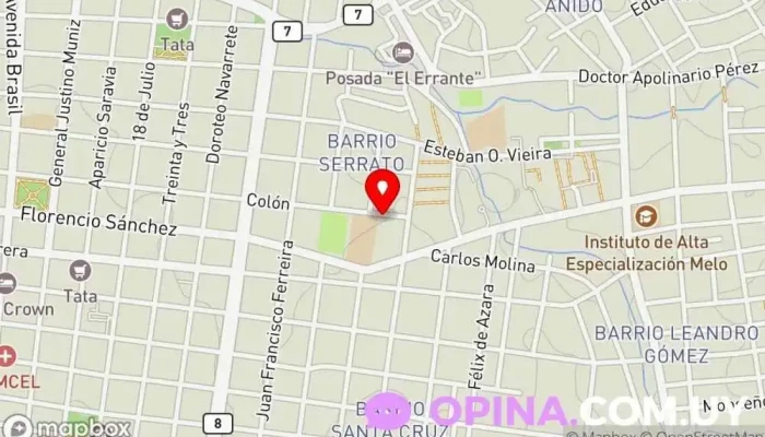 mapa de Copahdim Centro escolar en Melo