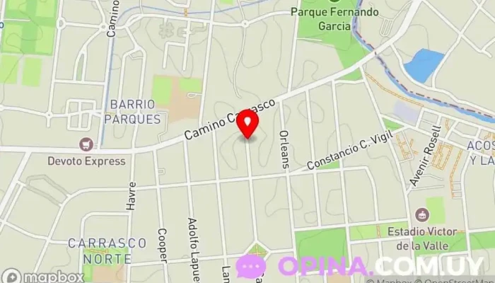 mapa de CORPO Training Gimnasio en Montevideo