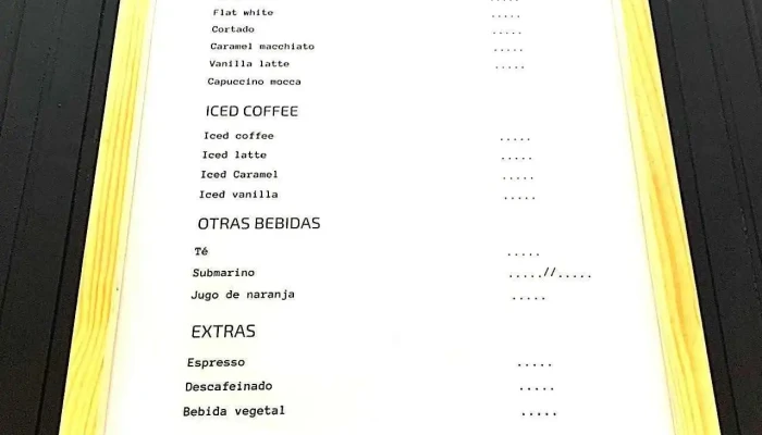 Corsario Coffee Takeaway -  Menu - Montevideo