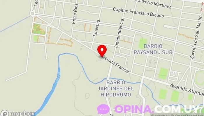 mapa de Coviasur Sociedad de viviendas en Paysandú