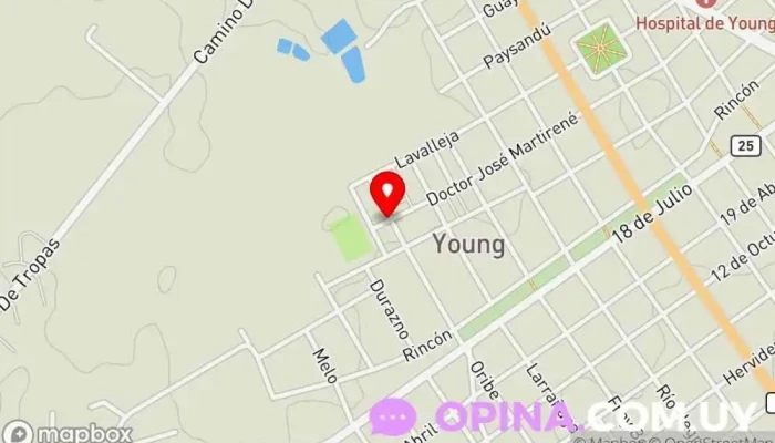 mapa de Covifabeu Sociedad de viviendas en Young