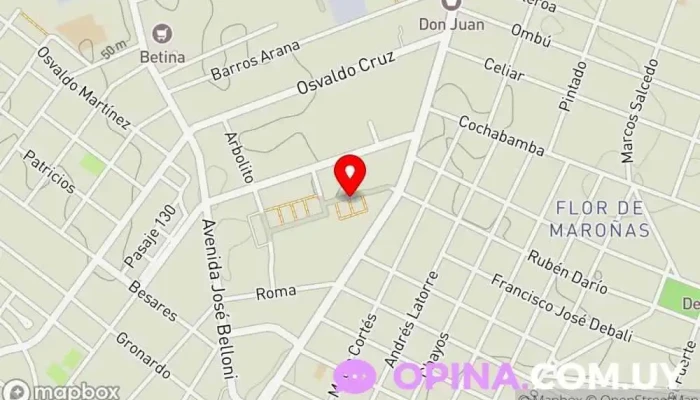 mapa de CO.VI.N.E. 5 Complejo de viviendas en Montevideo