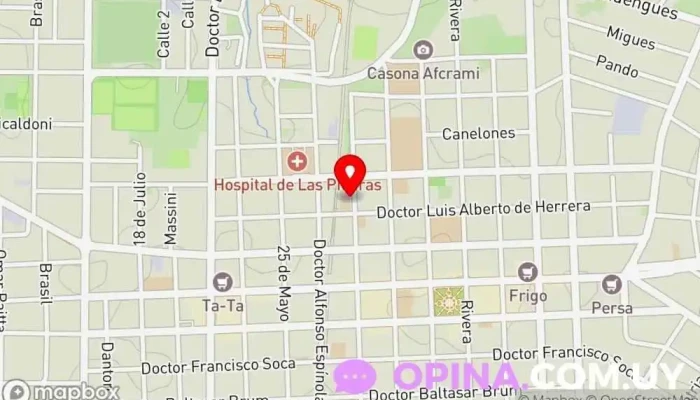 mapa de CRAMI Salud Mental Médico en Las Piedras