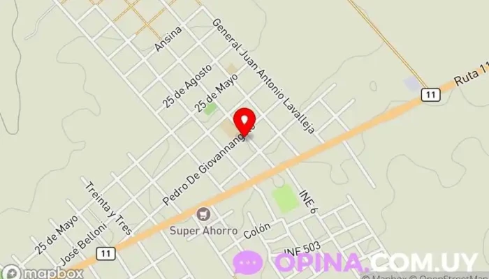 mapa de Creacionespao Papelería en Ecilda Paullier