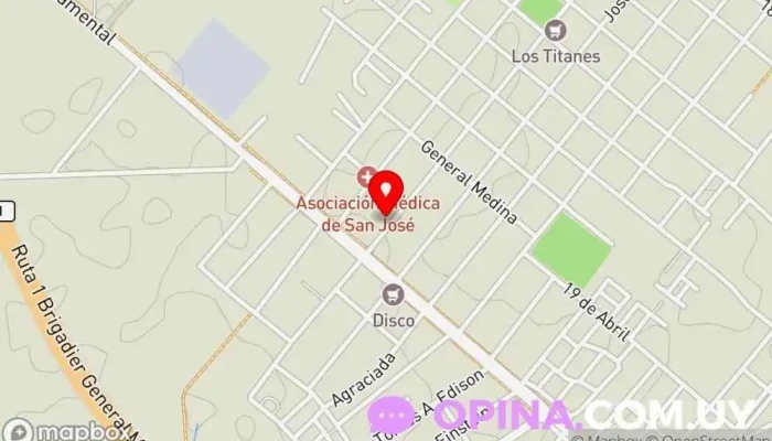 mapa de Creditel Institución financiera en Libertad