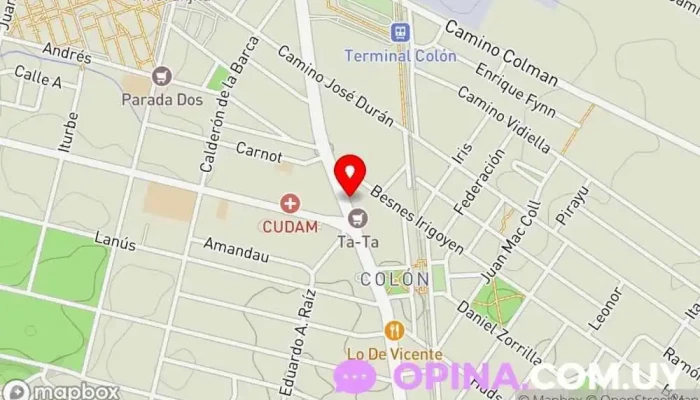 mapa de Crédito de la Casa - Sucursal Colón Institución financiera en Montevideo