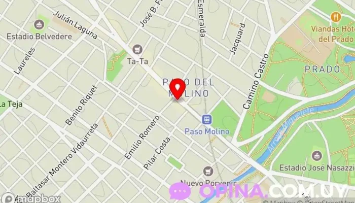 mapa de Crédito de la Casa - Sucursal Paso Molino Institución financiera en Montevideo