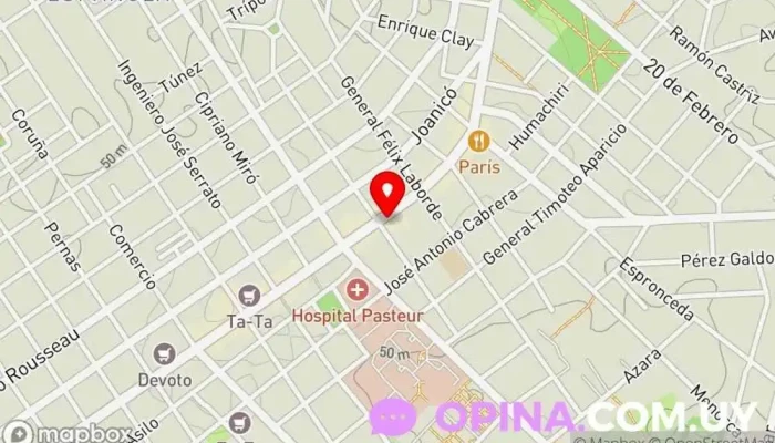 mapa de Crédito de la Casa - Sucursal Unión Institución financiera en Montevideo