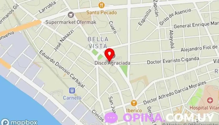 mapa de crenadecer centro de rehabilitacion Hospital en Montevideo