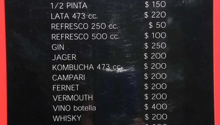 Criaturas Nocturnas -  Menu - Montevideo