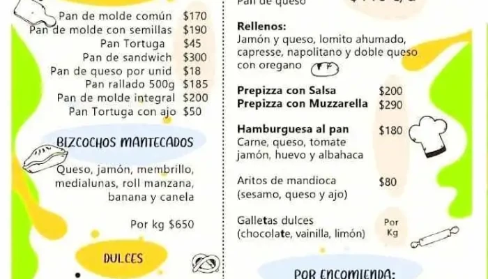 Croc Galletas Artesanales -  Menu - Montevideo