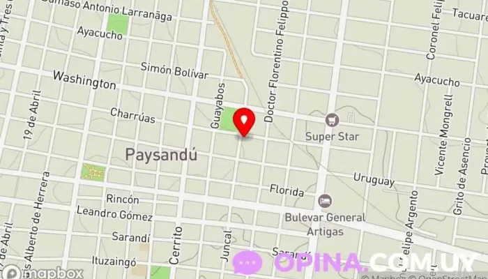 mapa de Cruz Roja Paysandu Médico en Paysandú