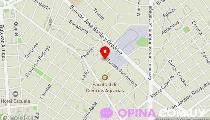 mapa de CURSO DEFENSA PERSONAL Escuela en Montevideo