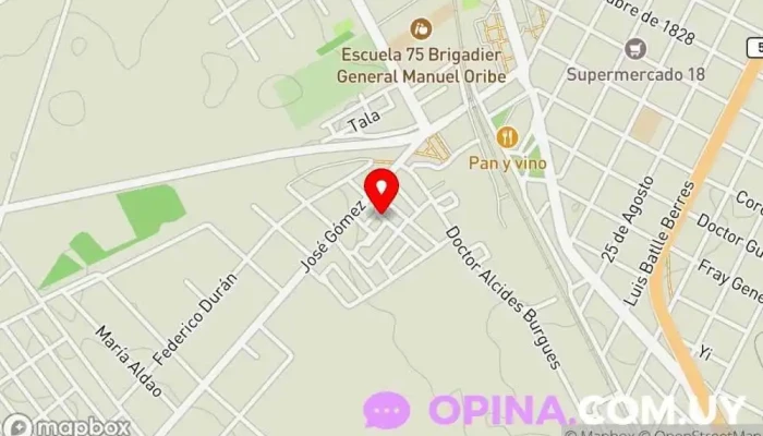 mapa de Cu.vi.dur 132bis  en Durazno