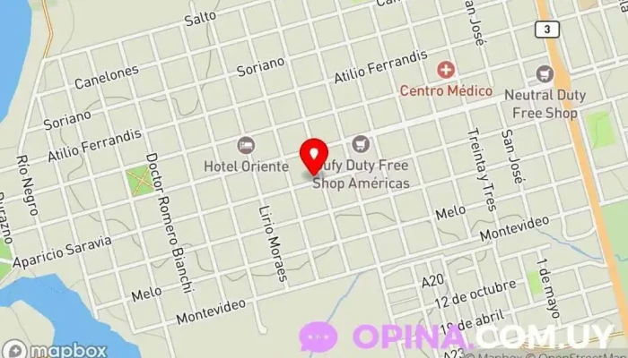 mapa de Cybermania Bella Unión Centro de estudios en Bella Unión