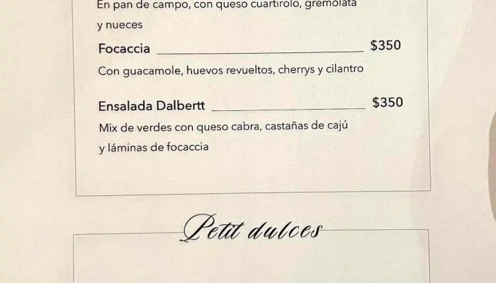 Dalbertt -  Menu - Montevideo