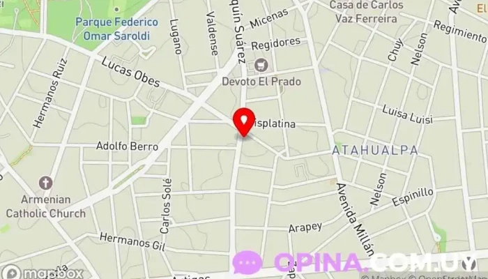 mapa de D'Angelo Propiedades Promotora inmobiliaria en Montevideo