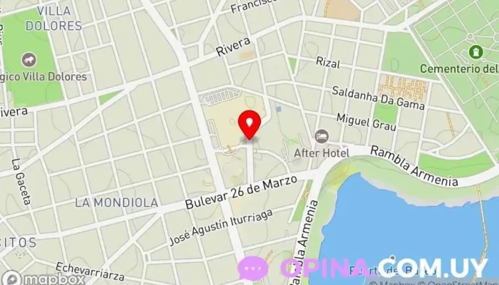 mapa de Daniela Enciso Maquilladora Profesional Academia de estética en Montevideo