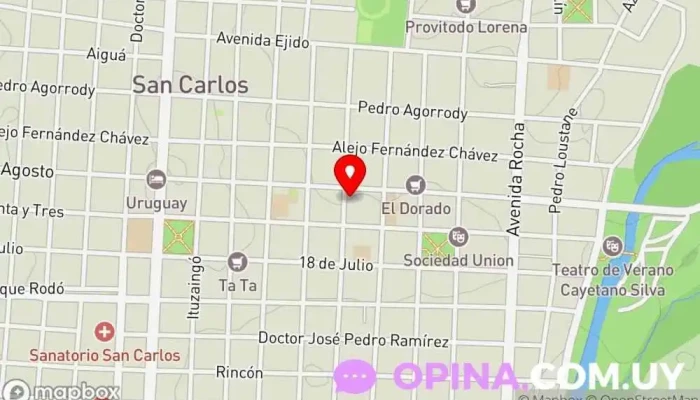 mapa de Danzarte Estudio Academia de baile en San Carlos