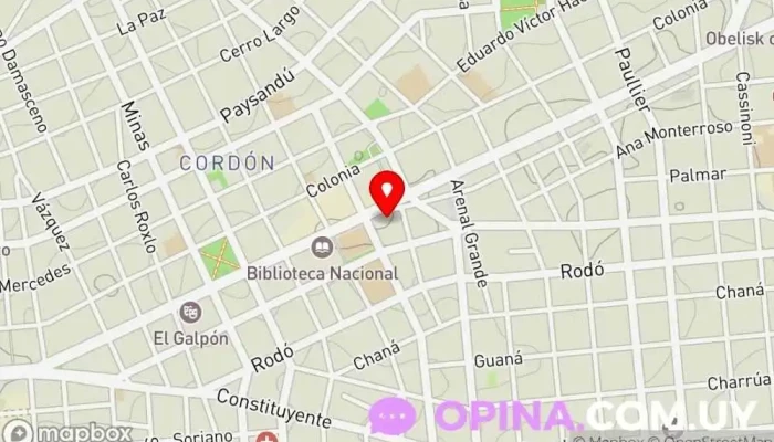 mapa de De Diez Papelería Papelería, Copistería, Impresora digital, Tienda de regalos en Montevideo